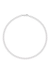 admirable teensy-weensy white pearl kids necklace